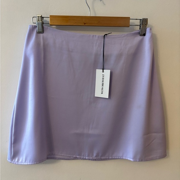 NWT We Wore What Lavender Satin Slip Skirt - Picture 5 of 5